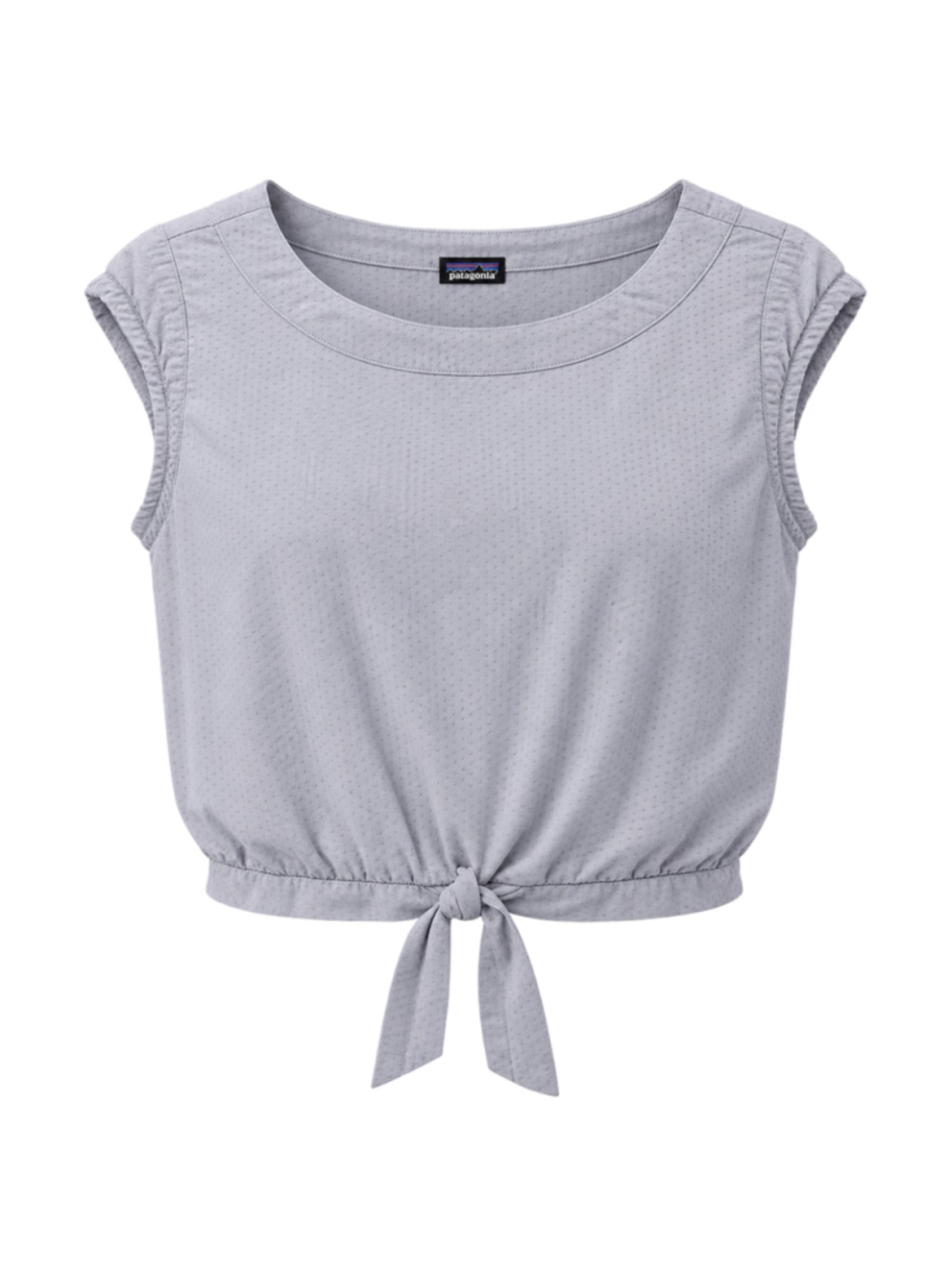Women's Patagonia Organic Cotton Tie-Front Crop Top, Size S, Grey blue
316